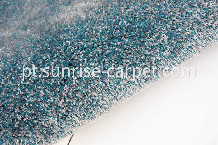 Microfiber and 150D Shagy Home Rug Carpet blue & grey 